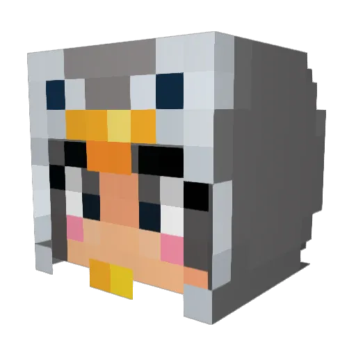pokur_ Minecraft avatar head, 3D render