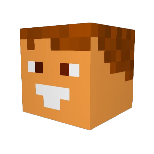 pol672 Minecraft avatar head, 3D render