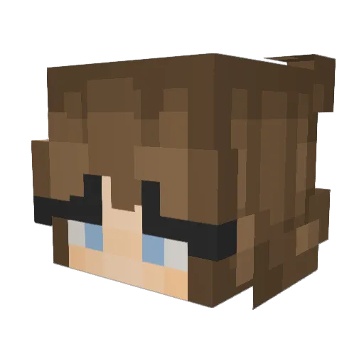 pola444 Minecraft avatar head, 3D render