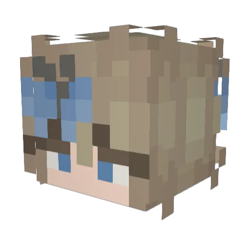 polairfy Minecraft avatar head, 3D render