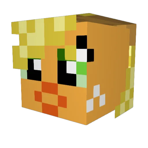 polarbacon Minecraft avatar head, 3D render