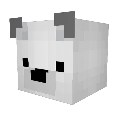 polarbearsummer Minecraft avatar head, 3D render