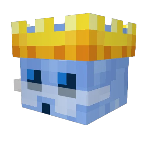 polardisplacing Minecraft avatar head, 3D render