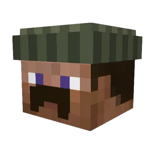 poldipaul Minecraft avatar head, 3D render