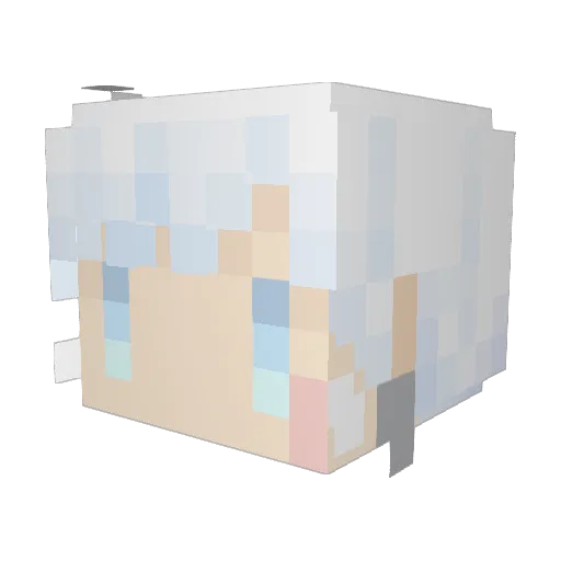 poleblueS Minecraft avatar head, 3D render