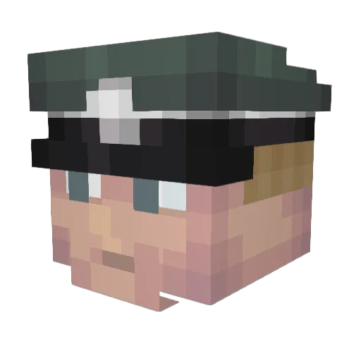 polecatsky Minecraft avatar head, 3D render