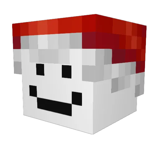 polecial Minecraft avatar head, 3D render