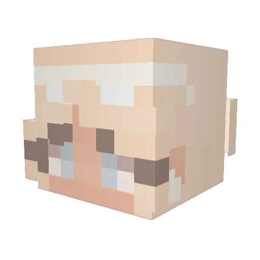 poleon08 Minecraft avatar head, 3D render