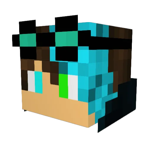 polgano Minecraft avatar head, 3D render