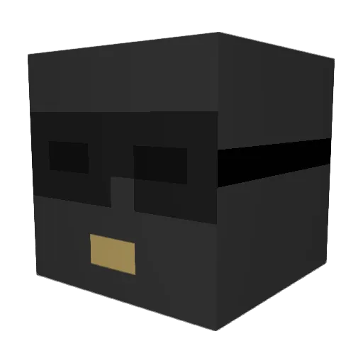 police61444 Minecraft avatar head, 3D render