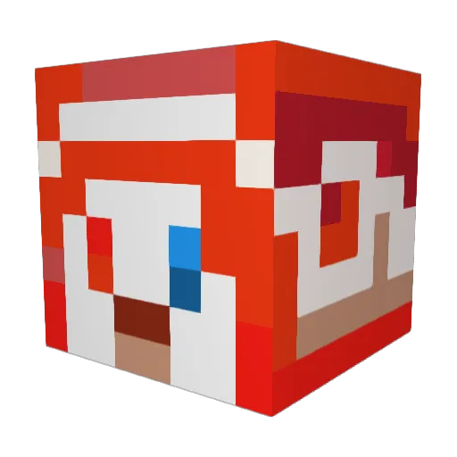police_blackcat Minecraft avatar head, 3D render