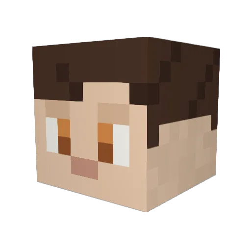 polinakov Minecraft avatar head, 3D render