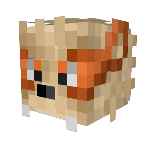 polinka_pink Minecraft avatar head, 3D render