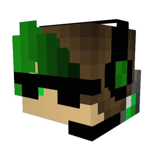 polishbobra Minecraft avatar head, 3D render