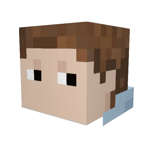 polixenes Minecraft avatar head, 3D render