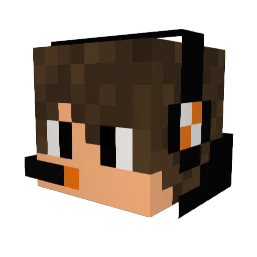 polixilias Minecraft avatar head, 3D render