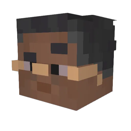 polkaa__ Minecraft avatar head, 3D render