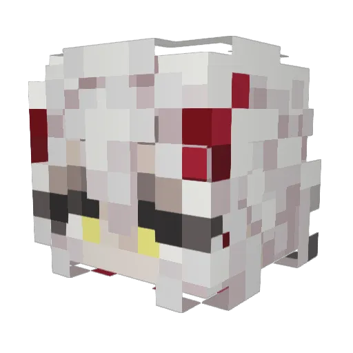 polkaroid Minecraft avatar head, 3D render