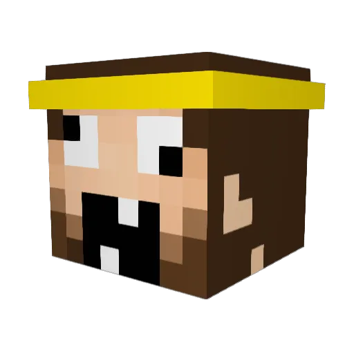 polla33 Minecraft avatar head, 3D render