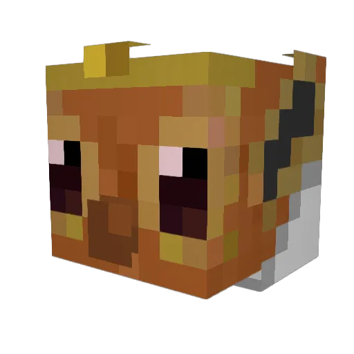 polliexd Minecraft avatar head, 3D render