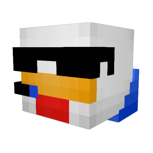pollitocraft_YT Minecraft avatar head, 3D render