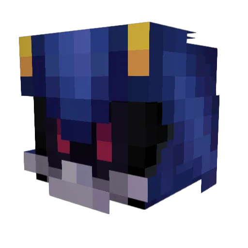 pollomalik Minecraft avatar head, 3D render