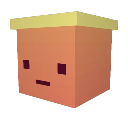 polm Minecraft avatar head, 3D render