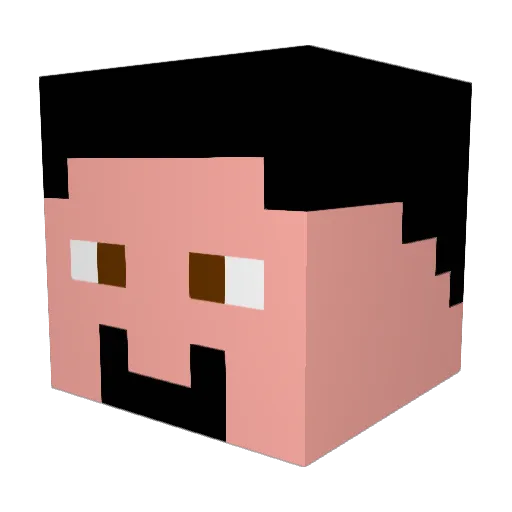 polnio Minecraft avatar head, 3D render