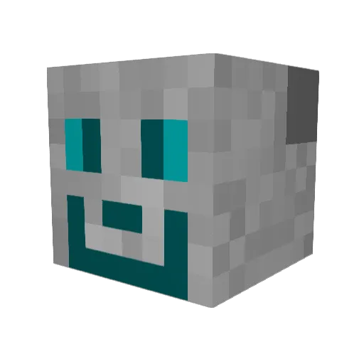 polofastter Minecraft avatar head, 3D render