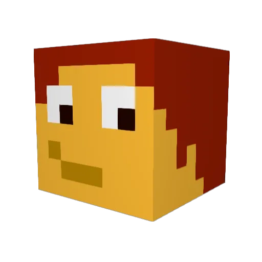 polop00 Minecraft avatar head, 3D render