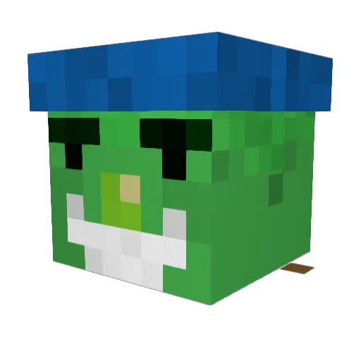polosaaf Minecraft avatar head, 3D render