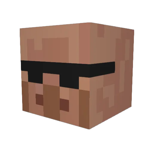 polotrap Minecraft avatar head, 3D render