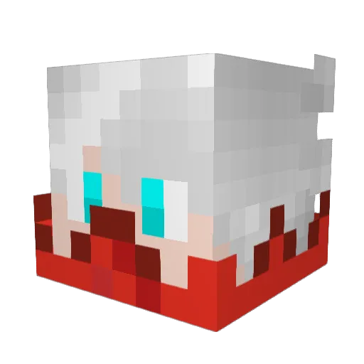 polpokher Minecraft avatar head, 3D render