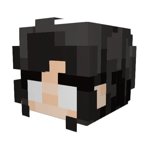 polyarkh Minecraft avatar head, 3D render