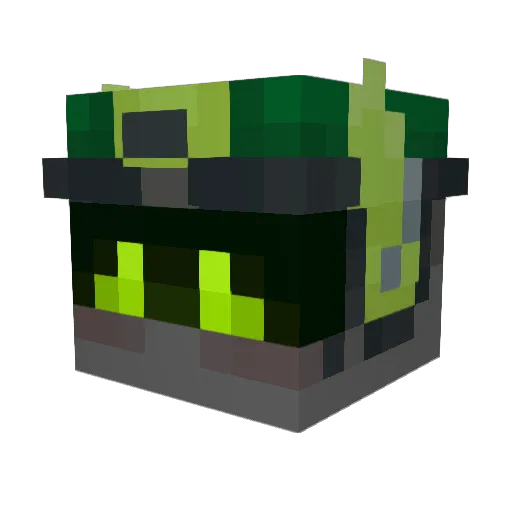 polybox Minecraft avatar head, 3D render