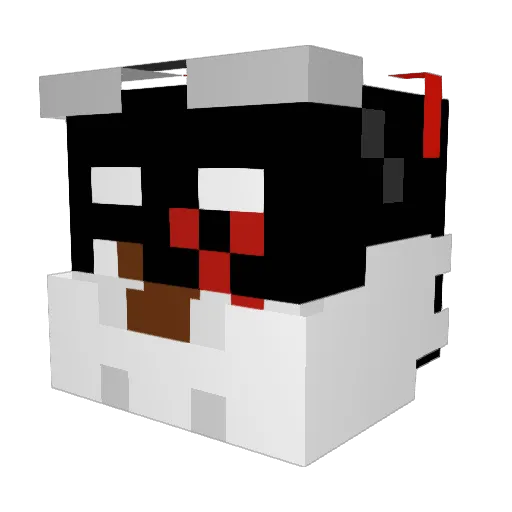 polyfoxprince Minecraft avatar head, 3D render