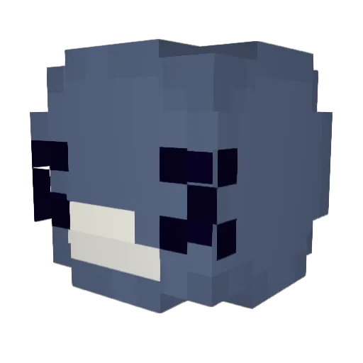 polyght Minecraft avatar head, 3D render