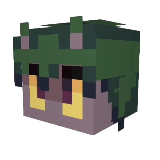 polyhectic Minecraft avatar head, 3D render