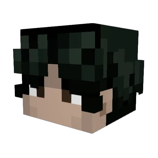 polynnomial Minecraft avatar head, 3D render