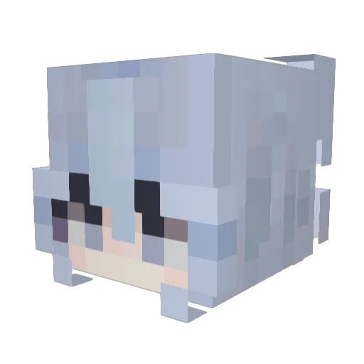 pom_knee Minecraft avatar head, 3D render