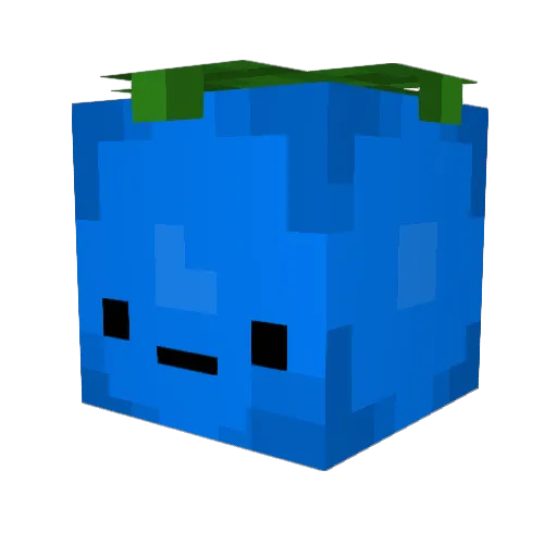 pom_pom_crab Minecraft avatar head, 3D render