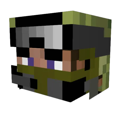 pomatrola Minecraft avatar head, 3D render