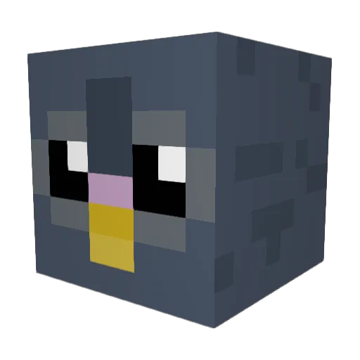 pomboivo Minecraft avatar head, 3D render