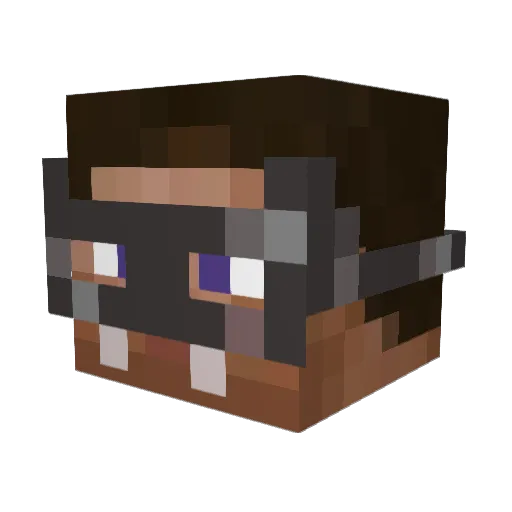 pomeranggang1 Minecraft avatar head, 3D render