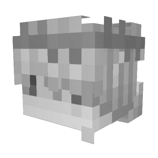 pomeroi Minecraft avatar head, 3D render