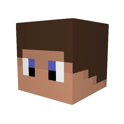 pomikama Minecraft avatar head, 3D render
