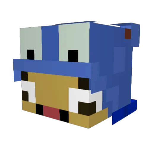 pomiks Minecraft avatar head, 3D render