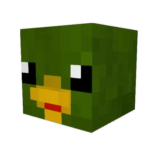 pomleaf Minecraft avatar head, 3D render