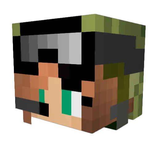 pommerose Minecraft avatar head, 3D render