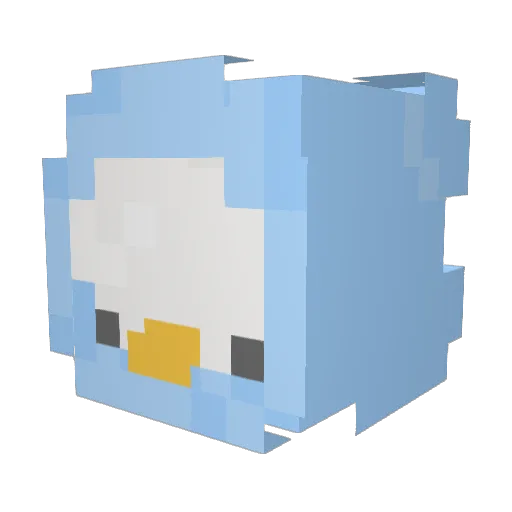 pomolo Minecraft avatar head, 3D render
